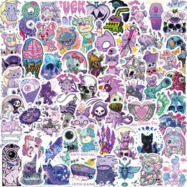 Color Gothic Stickers for Laptop(65Pcs),Gift for Kids Teens Adults Girl,Gothic Waterproof Stickers for Water Bottle,Vinyl Stickers for Scrapbook,Journal,Dairy,Skateboard