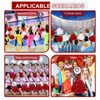 cssopenss 6 Pcs Pom Poms Cheerleading Metal Foil red Pom