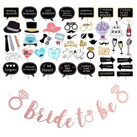 52 Pieces Wedding Photo Props, 1 Piece Pull Flag, Photo Frame Accessories Wedding, Photo Box Wedding Accessories, Photo Frame Wedding, Wedding Prop Photo Frame