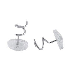 Sowaka 120 Pcs Twist Pins Upholstery Clear Heads Slip Cover Fasteners Headliner Pins for Sofa Car Van Home Furniture Hold Bed Skirt (120 pcs)