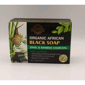Pei Mei Organic African Black soap Snail & Bamboo Charcoal 4.06 oz