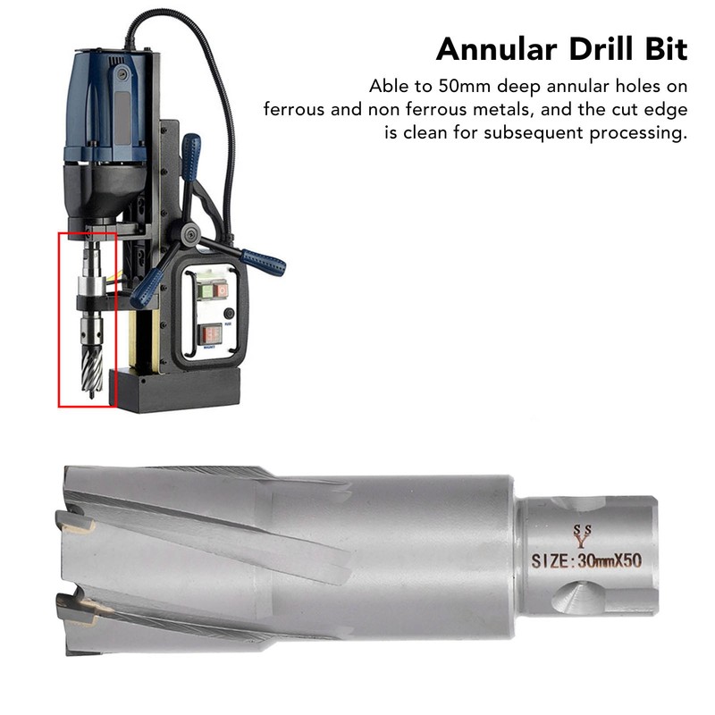 Mag Drill Bit Annular Cutter 50mm Cutting Depth Drilling Tool