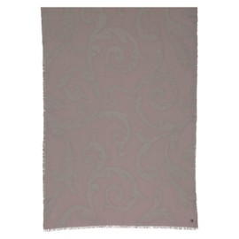 FRAAS Stole with Vine Pattern - 70 x 180 cm - Lightweight Wool Scarf for Festive Moments, Morning Grey