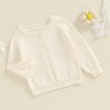 Carolilly Toddler Baby Girls Long Sleeve Knitted Cardigan Sweater, Solid