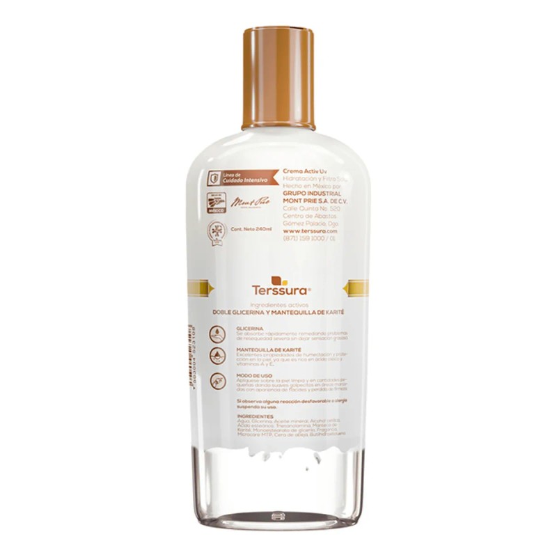 Crema Terssura Intensiva Dual Hidratacion Duradera 3 Piezas