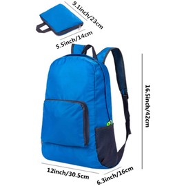 PAXLAMB Backpack Packable Foldable Ultra Lightweight Water Resistant Durable Camping Travel Hiking Daypack for Men Women (Grey)