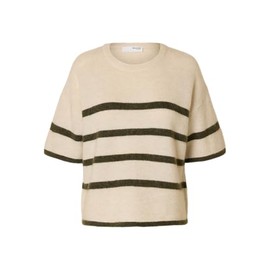 SELECTED FEMME Slfmaline Liliana 2/4 Knit O-Neck Noos, Birch