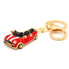 VmG-Store Mini Keyring Cooper Cult Car Metal Gift for Fans, red