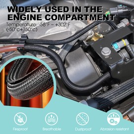 AGPTEK Cable Sleeve Cover, 6.6ft - 1.2 inch Cord Management Wire Organizer Under Desk, Home Office Computer Wire Cover Hider Cord Protector, Protect Pet Cat Dog from Chewing, Black