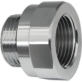 A-211 27mm-2.0 Thread Size Oil Drain Valve Adapter, Silver