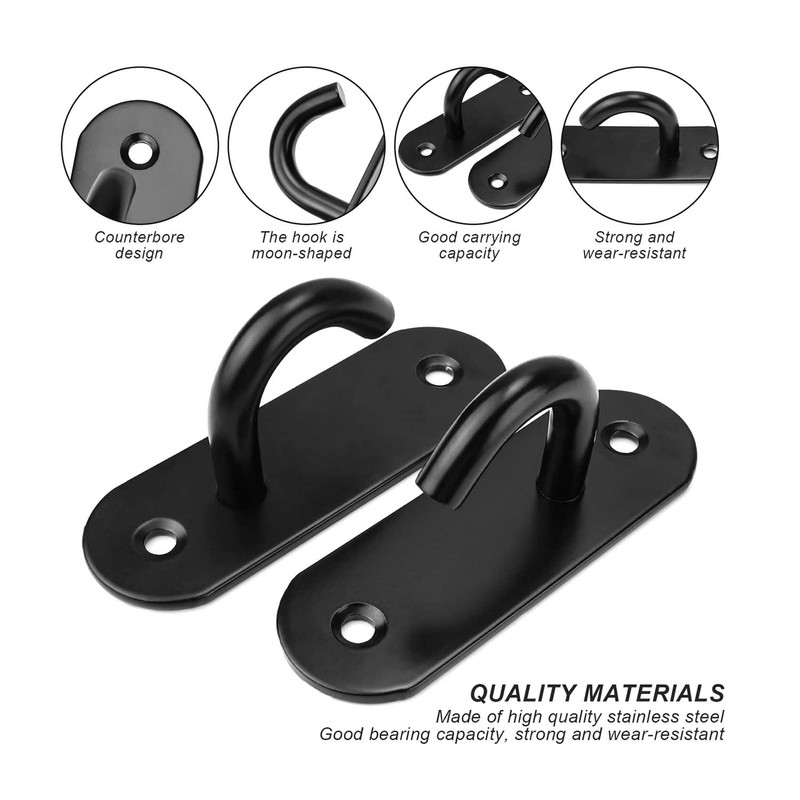 WJUAN 4 Pieces Ceiling Hooks, 10cm Multi-Purpose Stainless Steel Hooks