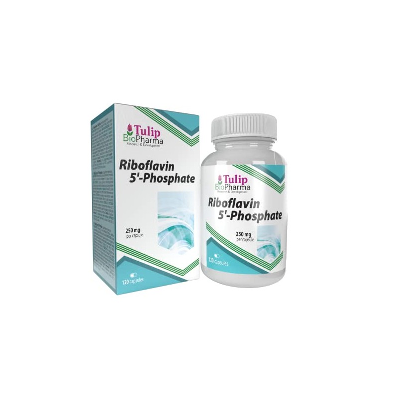 Tulip BioPharma Vitamin B2 (Riboflavin 5'-Phosphate) 250mg 120 Capsules, 3rd
