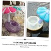 LABRIMP 3 Pack PVC Floating Drink Coasters Inflatable Coasters for