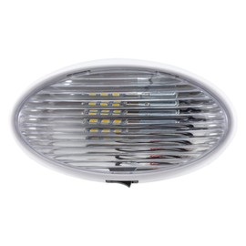 RecPro RV 12V Oval LED Porch Light with Clear Lens | RV Utility Light Fixture for Motorhomes, Campers, Trailers, 5th Wheels (2 Pack) (2 Pack)