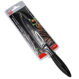 Chef Craft Premium Utility Knife with Sheath, 5 inch Blade 10 inches in Length, Black