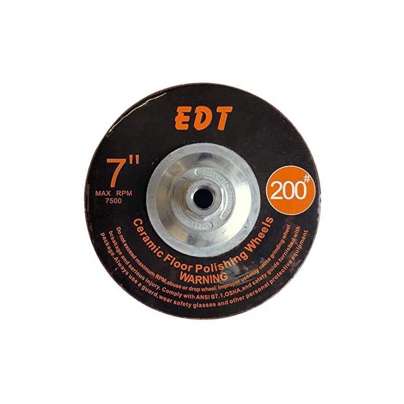 7" Transitional Ceramic Grinding Wheels for Concrete Polishing, #200 Grit,