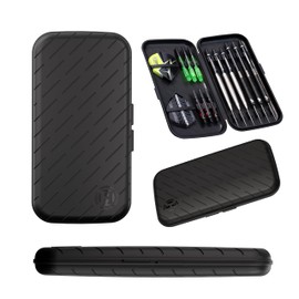 Harrows Darts Case Slim Case | The World's Smallest Lightest 6 Dart Case Darts Holder I Darts Case Holds 3 Darts & 6 Darts | Tough Hydrocarbon Construction I Holds 24pcs of Darts & Accessories (Black)