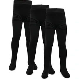 A2Z 4 Kids Girls Fleece Lined Thermal Tights Pack Of 3 Cosy Winter - Thermal Tights Black 3 Pack 7-8