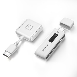 Lemorele Wireless HDMI Transmitter and Receiver Kit 164FT Range - Portable Wireless HDMI Extender 2.4/5G 1080P@60Hz - for Streaming Video&Audio from Laptop,Camera to HDTV,Projector,LED Displays