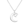 Celestial Moon And Star Sterling Silver Necklace