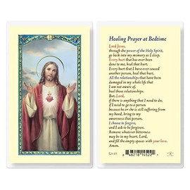 Healing Prayer at Bedtime Laminated Holy Cards, 25-Count Value Pack