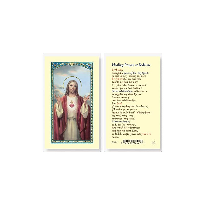 Healing Prayer at Bedtime Laminated Holy Cards, 25-Count Value Pack