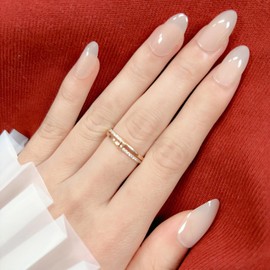 COLOR ELEMENT Short Press On Nails Almond, Chrome Reusable ABS Natural Nails Press Ons Short, Short Almond Press On Nails Short False Nails Short Fake Nails With Designs (Chocolate Glazed)