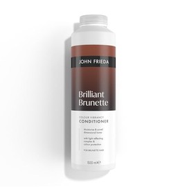John Frieda Brilliant Brunette Colour Vibrancy Conditioner 500ml. Brunette Conditioner for Brown Hair, Colour Treated Hair and Glossy Vibrancy