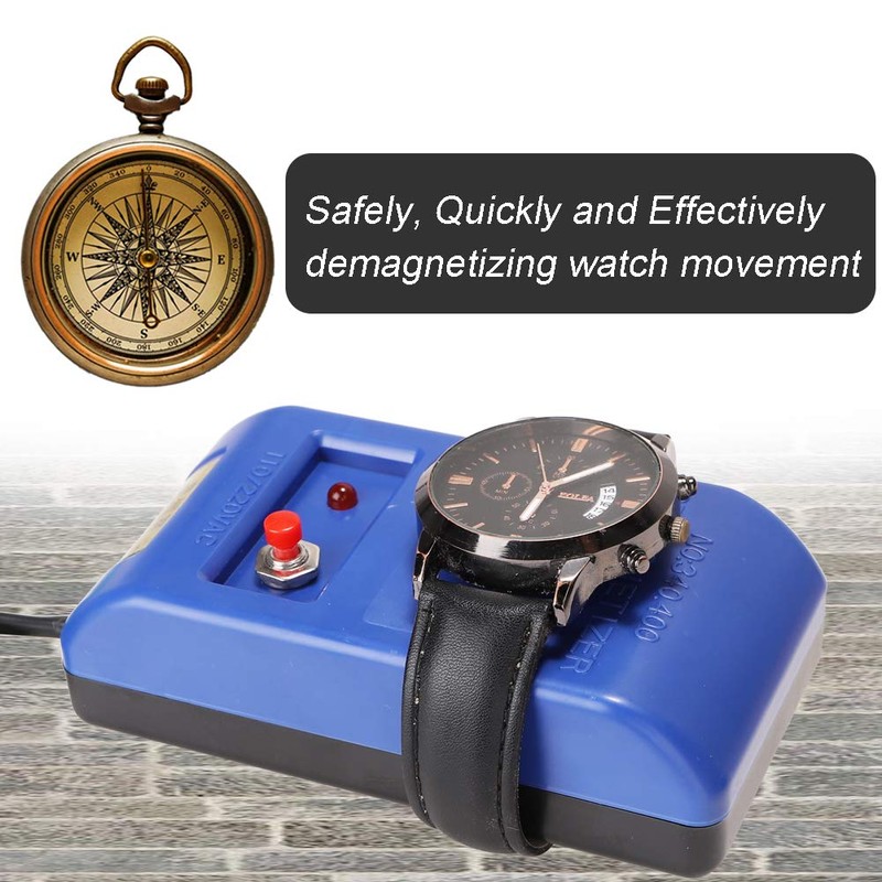 Demagnetizer,Professional Watch Demagnetizer,Watch Repair Kit, Watch Repair Degaussing Demagnetizer Tool,Magnetizer