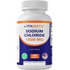 Vitamatic Sodium Chloride 1000mg, 365 Tablets - Salt Tablets, Non-GMO,