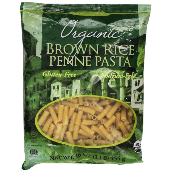 Trader Joe's Organic Brown Rice Penne Pasta-16oz (4 Pack)