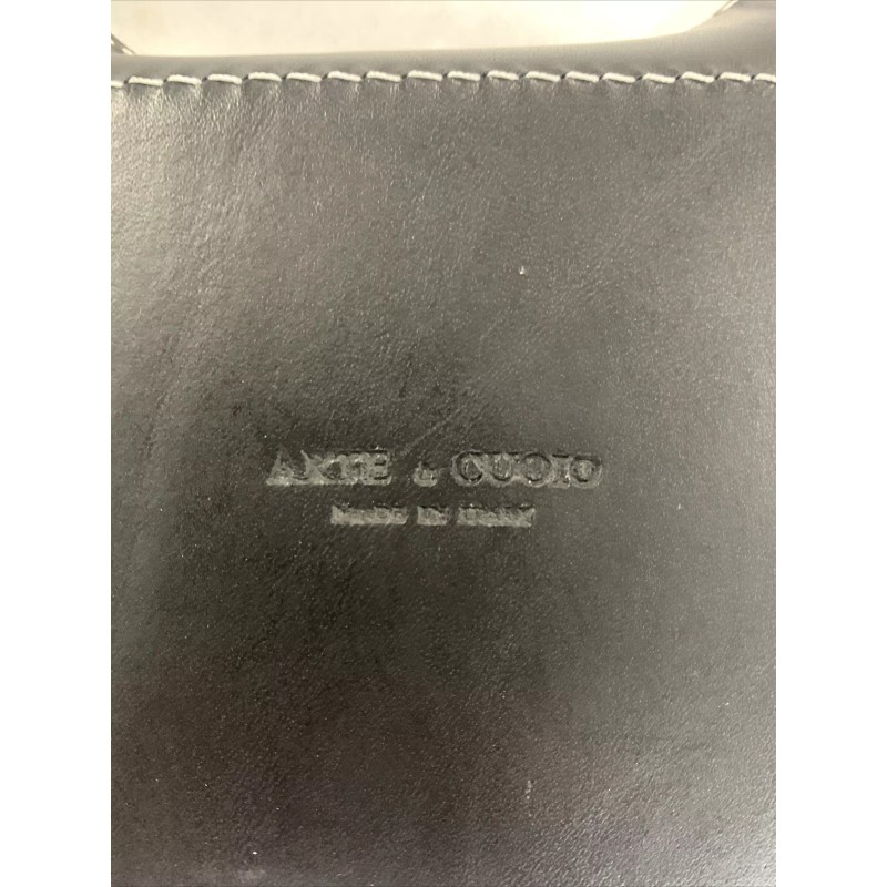 Arte & Cuoio Piombo Black Leather Tray 5.5” X 5.5”