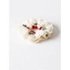 Cherry Embroidery Blossom Scrunchie, Exquisite Hand Embroidery Sparkle Satin Hair