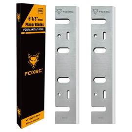 FOXBC 6-1/8 Inch Planer Blades Replacement For Ryobi JP-155 Portable Jointer, Makita 1805B 1805N Planer - Set of 2
