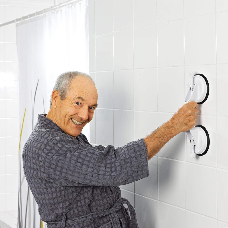 Ridder A0150201 Suction Handle with 2 Suction Pads White