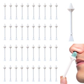 100 Pcs Nose Wax Sticks, Disposable Nose Hair Removal Sticks, 2-in-1 Plastic Nose Waxing Sticks for Nose, Eyebrow, Facial Hair Cleaning