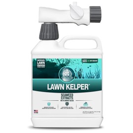 Turf Titan Lawn 360 Mid-Summer Lawn Care Bundle – Amazing Lawn Kelper + Root Booster Kit Each with Hose End Sprayer – Organic Seaweed and Soil Conditioner for All Grass Types – Lawn Fertilizer