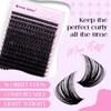 Eyelash Extensions, D Curl, Natural Eyelash Clusters, Lashes, 100D-10-18 mm,