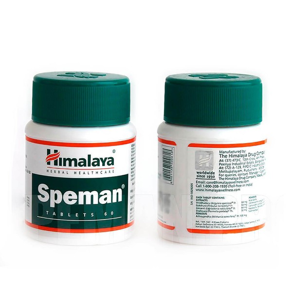 Speman Himalaya USA EXP.10/2025  1 BOX 60 TABLETS OFFICIAL MEN'S HEALTHS LIBIDO