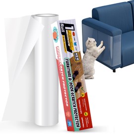 Cat Scratch Furniture Protector - Thicken Vinyl 197"x12"Single-Sided Sticky Couch Protector from Cat Claws Plastic Cover Adhesive Clear Anti Cat Scratch Deterrent for Furniture Door Walls