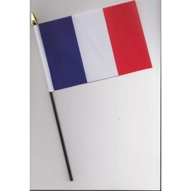 1000 Flags France Hand Flag 25cm