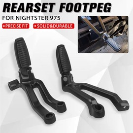 Motorcycle Footpegs Rear Passenger Foot Pegs Compatible with Harley Nightster 975 RH975 2021 2022 2023 2024 2025 Foot Rests Pedal