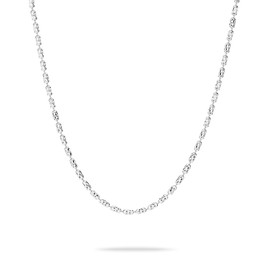 Echtzeit The Glitter One Jewellery with Glitter Effect 925 Sterling Silver 45 cm Long, Silver, No Gemstone