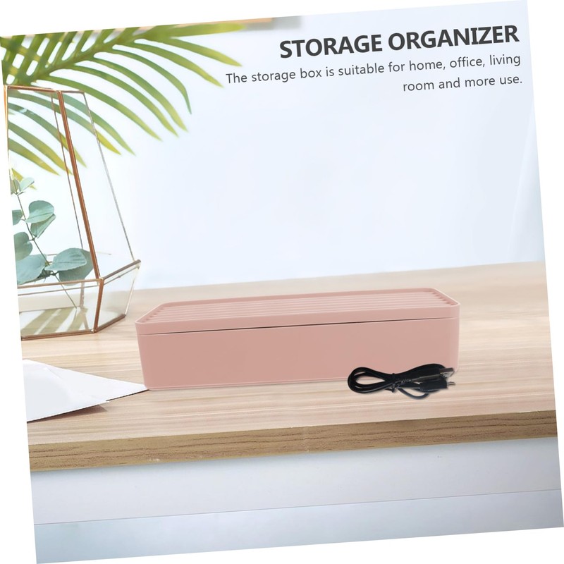 KOMBIUDA Cable Organizer Box with Multi Compartment Design Dustproof Electronics