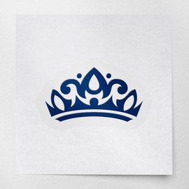 Decal Stickers of Girly Stuff Tiara Crown (Navy Blue) (Set of 2) Premium Waterproof Vinyl Decal Stickers for Laptop Phone Accessory Helmet Car Window Mug Tuber Cup Door Wall - ANDstic096635AB