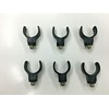 6 x Black Hard Plastic horseshoe Rod butt rests. Coarse/carp/Pike.