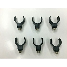 6 x Black Hard Plastic horseshoe Rod butt rests. Coarse/carp/Pike.