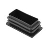 QWORK 10 PCS 1" X 2" Rectangle Black Plastic Plug