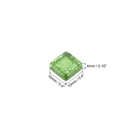 sourcing map Mosaic Tiles, Glass Tiles, Shine Crystal Mosaic Glass Pieces Bulk Square Glitter Crystal Mosaic Tiles 1 x 1cm for Home Decoration, DIY Crafts, Pack of 100(100g, Fluorescent Green)