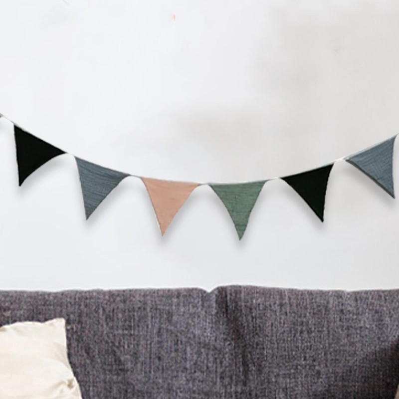 Pennant Banner Flags - Multipurpose Nursery Garland Triangle Pennant Flag,Washable